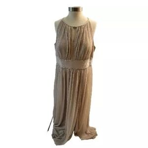 Oleg Cassini Formal Dress Size 18W Blush Nude